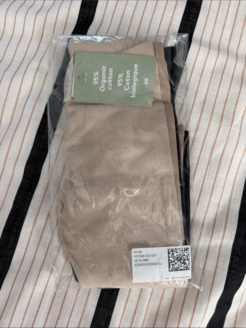H&M Toddler Beige/Tan Organic Cotton Leggings - 5 Pack